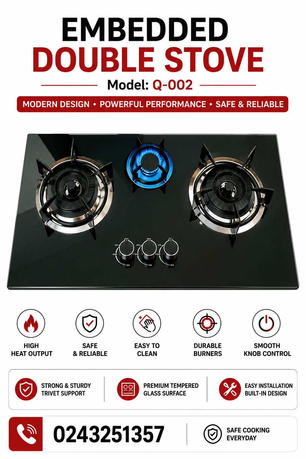 Embedded Double Stove