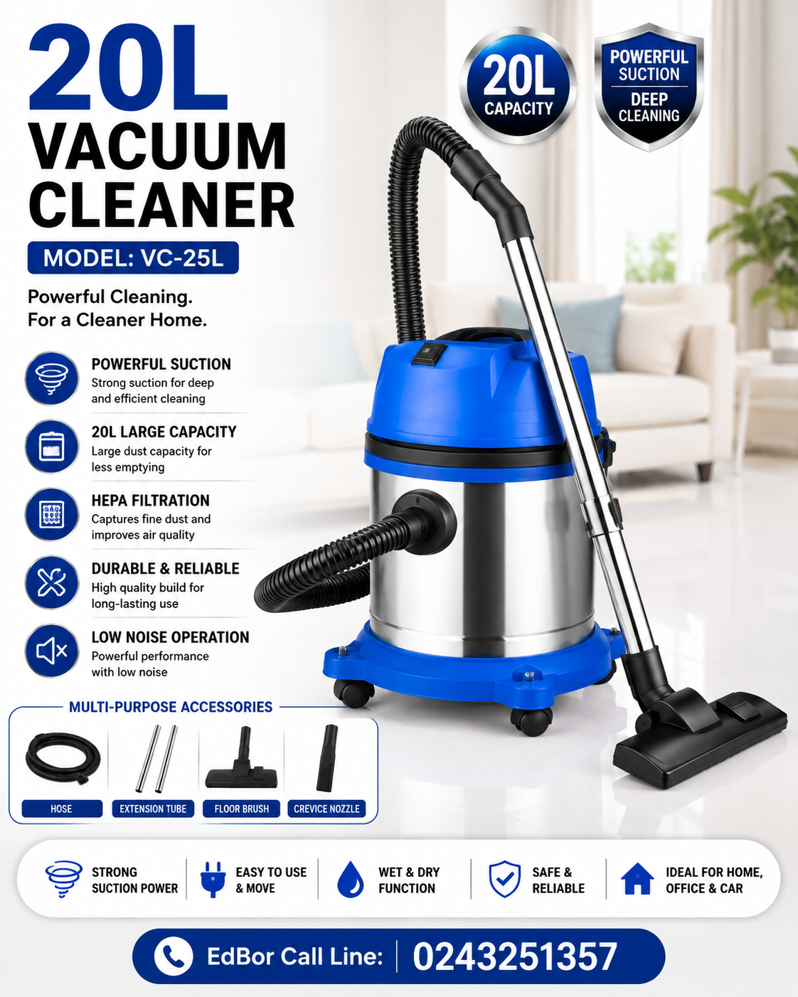 20L Household vacuum cleaner